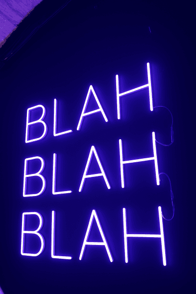 Blah Blah Blah Neon Tabela